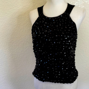 Eliza J Beaded Black Top.‎ Size 8